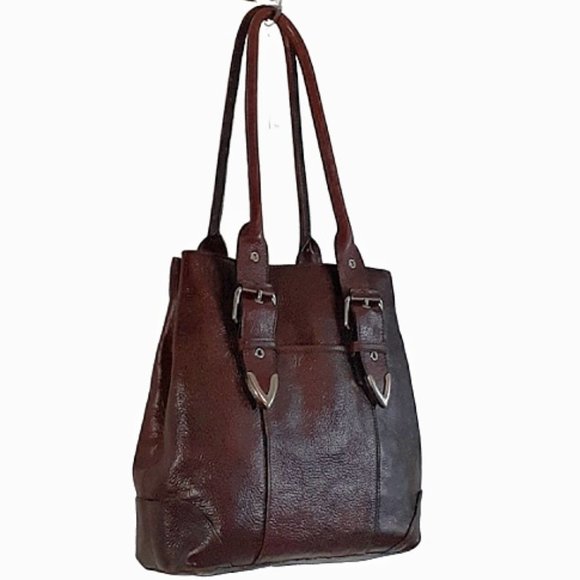 Wilsons Leather Handbags - Wilsons Leather Burnished Oxblood Tote
